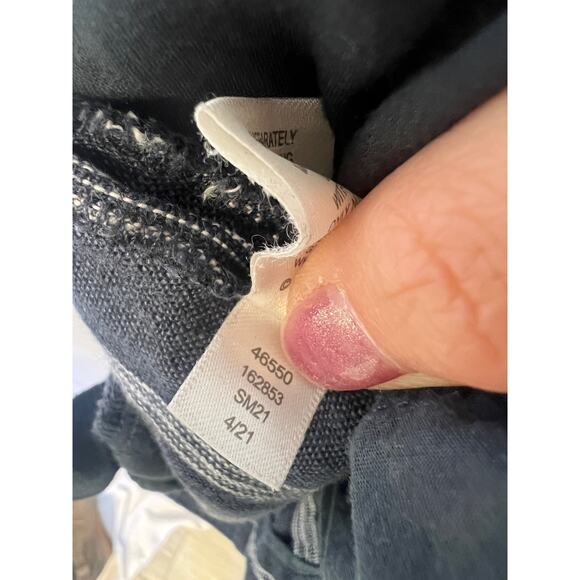 Garnet Hill Sz 4 Classic Blue Striped Linen Trouser Pants - Picture 5 of 11